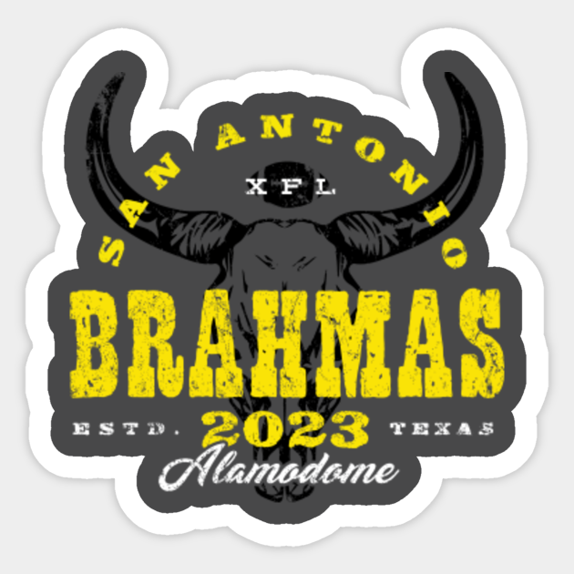 San Antonio Brahmas Xfl Sticker TeePublic